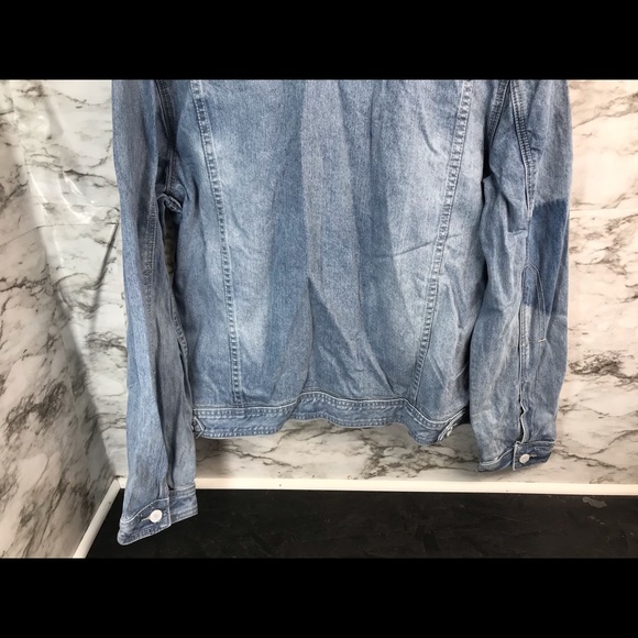 CR7 Trucker Jacket Shadow Patch Blue Mens XXL - Picture 5 of 5